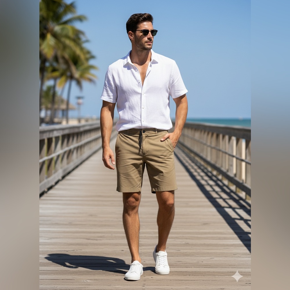 🎉 Onia Men's Hybrid Board Shorts - Versatile Stretch Chino Style 9" Inseam